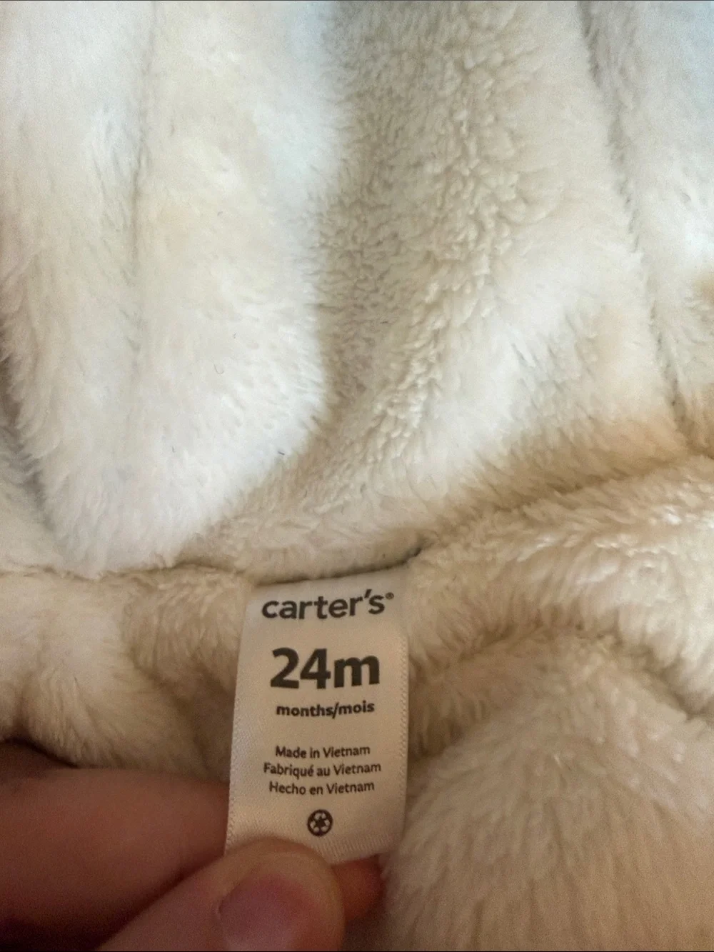 Carter's Charcoal Gray Hooded Poncho with Cream Lining